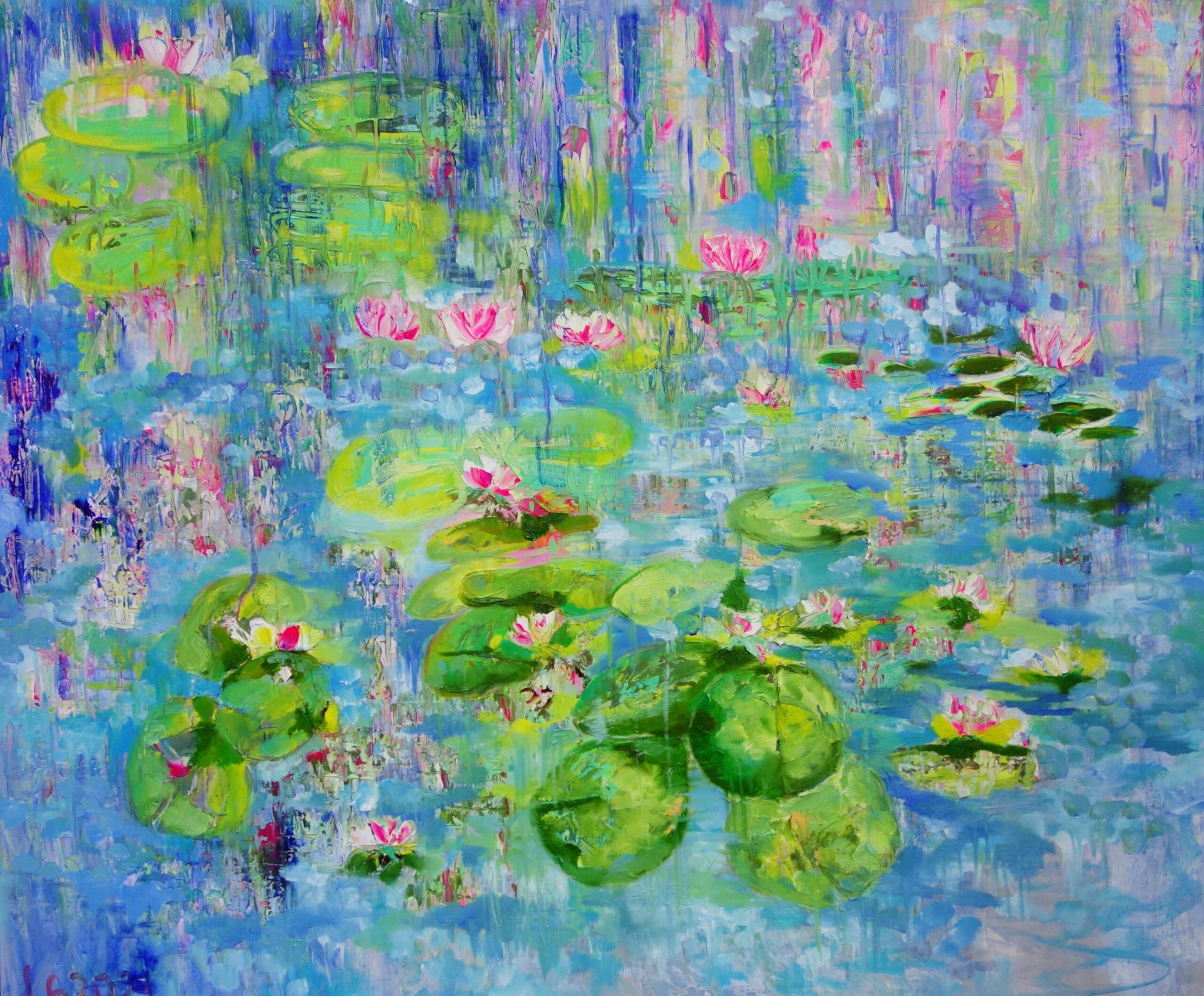 Monet's Waterlilies 2021 by Lesley Blackburn