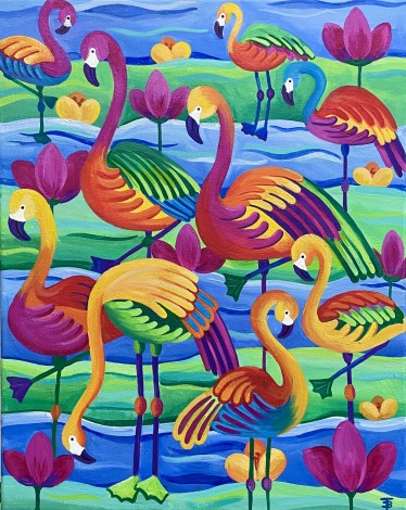 Fantasy Flamingoes
