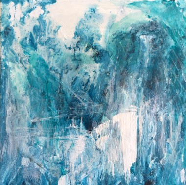 Abstract ice glacier painting