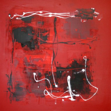 red abstract painting