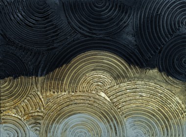 Abstract Landscape, Black and gold