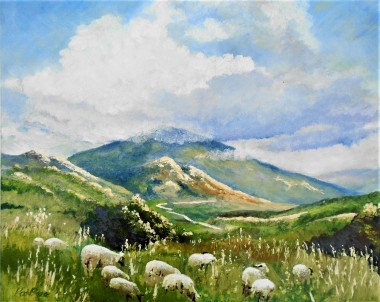 Cyprus, sunshine, mountains, affordable art, sheep,