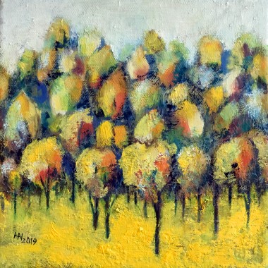 Orchard in Autumn oil on canvas