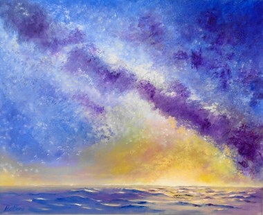sunrise, seascape, bluea,affordableoil painting,