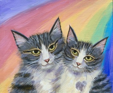 Lovecats with Rainbow