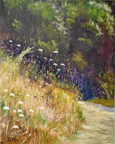 Summer, willdflowers walks. affordable art, peaceful, landscape.