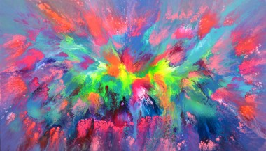Full painting colourful abstract