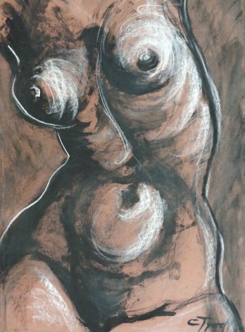 frontal nude woman torso