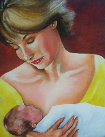 Intimacy Mother with young baby