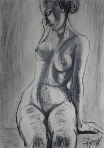 seated female nude frontal 