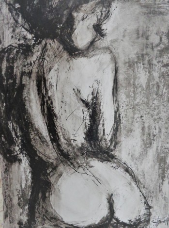 back female nude painting 