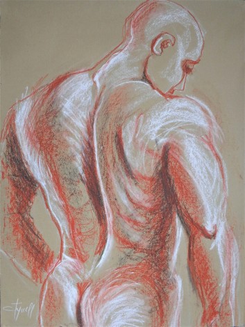 nude man torso and back