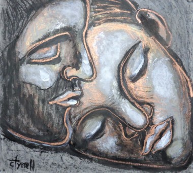 portrait of man and woman lovers 