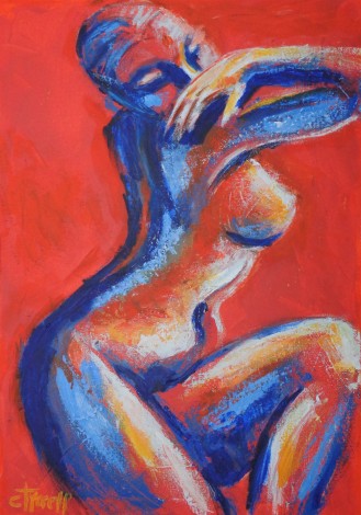 frontal female nude figure
