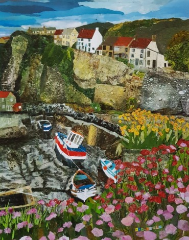 staithes beck seascape seasoide whitby painting art cliffs