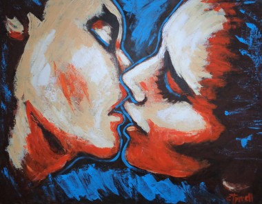 Lovers - Kiss In Orange And Blue