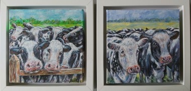 A Pair of Cow Paintings. 