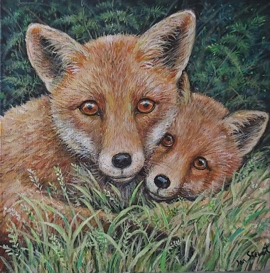 A Pair of Fox Paintings. 