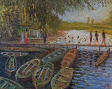 Bathers at La Grenouillere after Monet