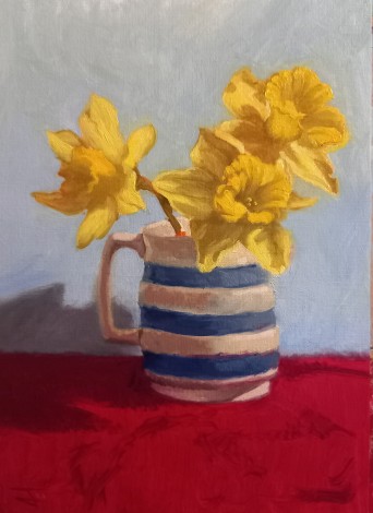Daffodils in a Milk Vase