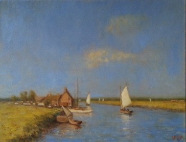 Summer on the Norfolk Broads after Seago 