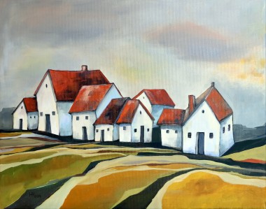 The Smallest Village - oil on canvas