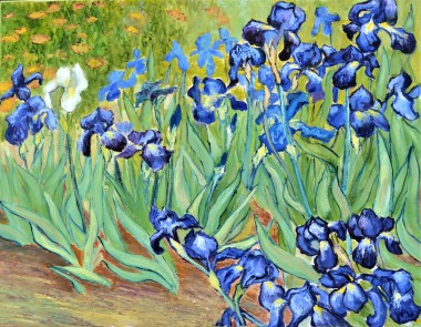 Irises Inspired by Van Gogh
