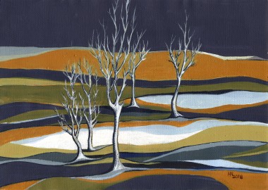Early Snow acrylic painting