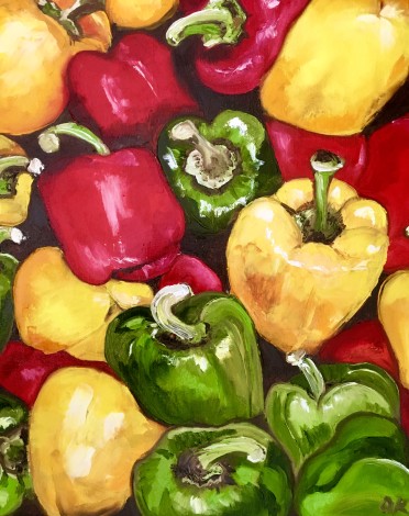 Colourful Peppers, Still Life 