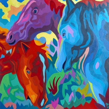 Composition: Three Horses