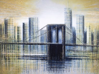 New York Landscape - The Brooklyn Bridge At Sunset