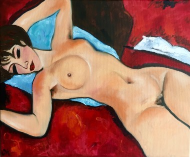 Amedeo Modigliani painting, original nude, art, artist 