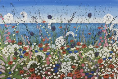 Contemporary meadow flowers painting 