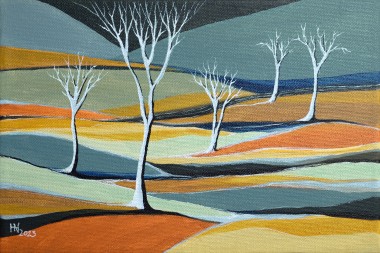 The Deserted Land acrylic painting on canvas