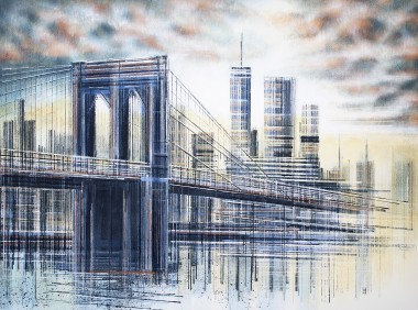 New York - The Brooklyn Bridge Under Soft Evening Light
