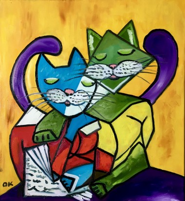 Cats in Picasso style. 