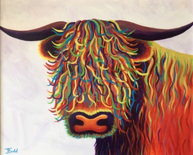 Rainbow Highland Cow