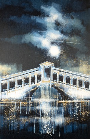 Venice Under Moonlight - The Rialto Bridge (2023)