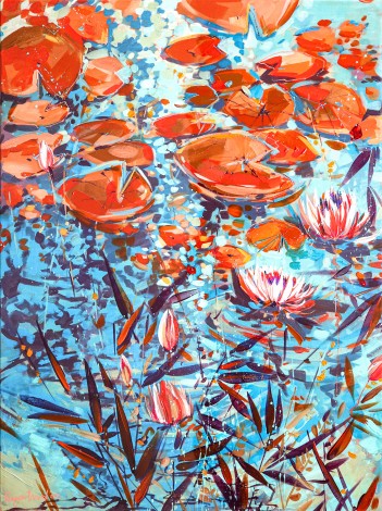 Red Water Lilies 3