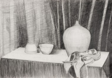Still Life with a Vase and Bowls