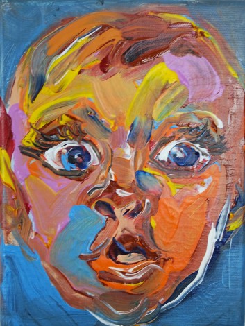 Abstract Expressionist Baby Face 408
