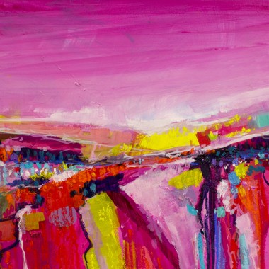 pink abstract landscape