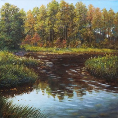 Autumn creek landscape