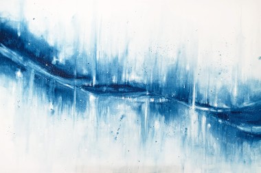 Large blue abstract art