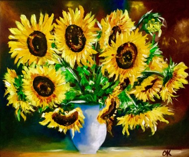 Sunflowers in a Vase 