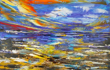 Beautiful colourful abstract seascape 864