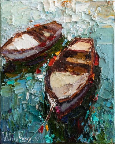 Boats Oil Art 