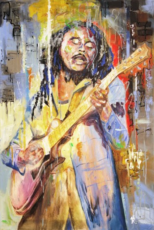 Bob Marley and Guitar