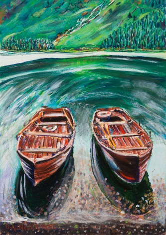 BUTTERMERE BOATS painting for sale