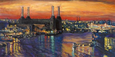 Battersea Power Station with Bridges